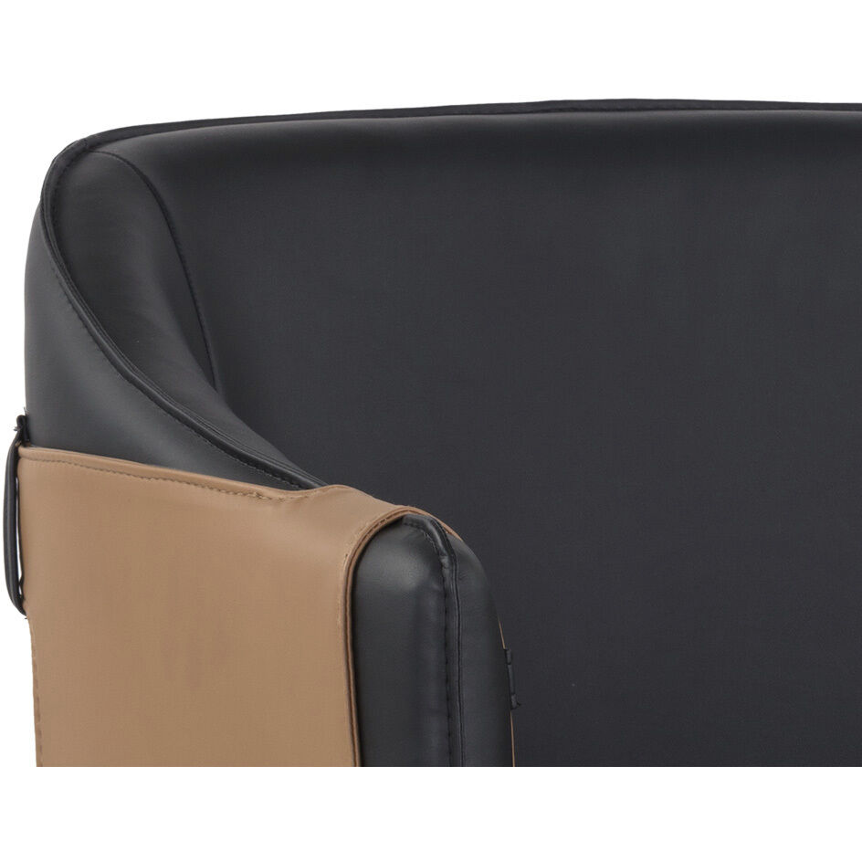 Carter Napa Black / Napa Cognac Dining Armchair